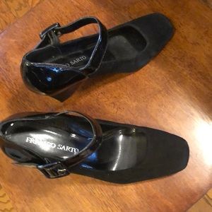 Franco Sarto Suede Buckle Shoes